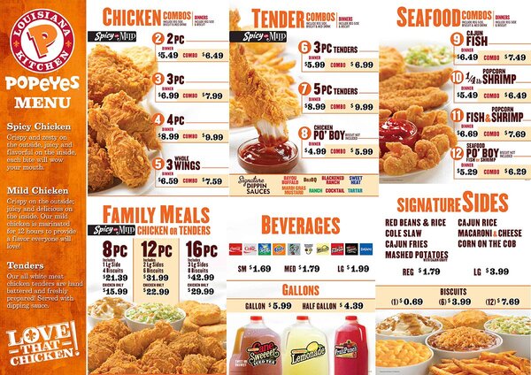 Standard Chicken Sandwich Prices